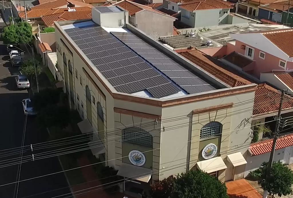 Placas solares do telhado